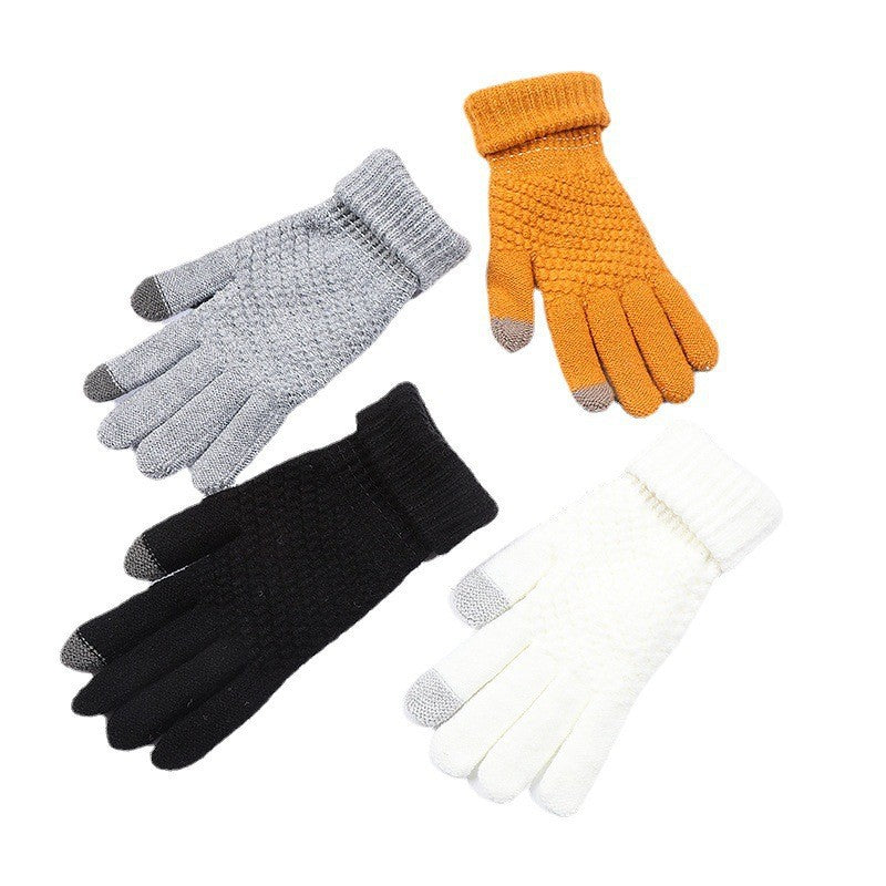 Women's Pineapple Pattern Touch Screen Winter Cute Riding Gloves