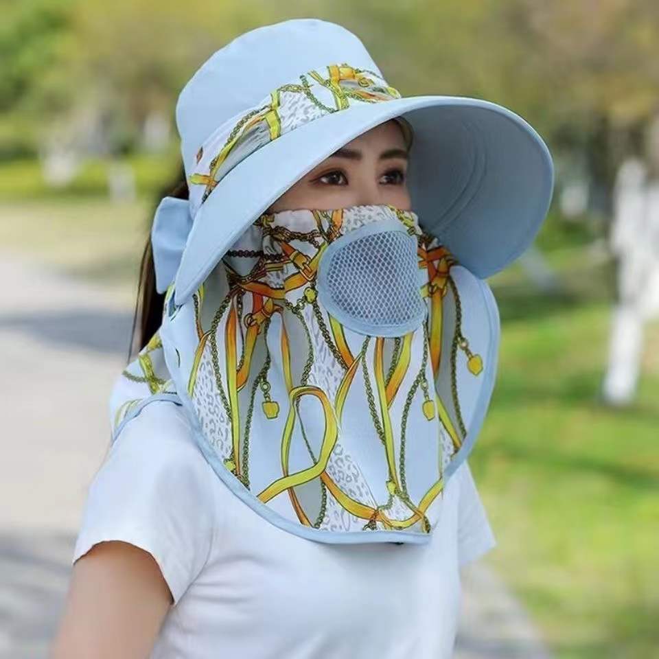 Women's Korean Style Sun Hat Big Brim Protection Shawl Hats & Caps