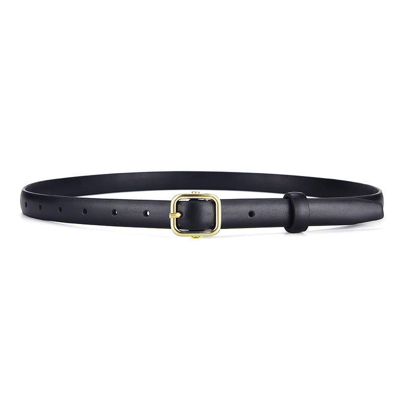 Women's Retro Simple Thin For Female Korean Style Cutting Edge Belts