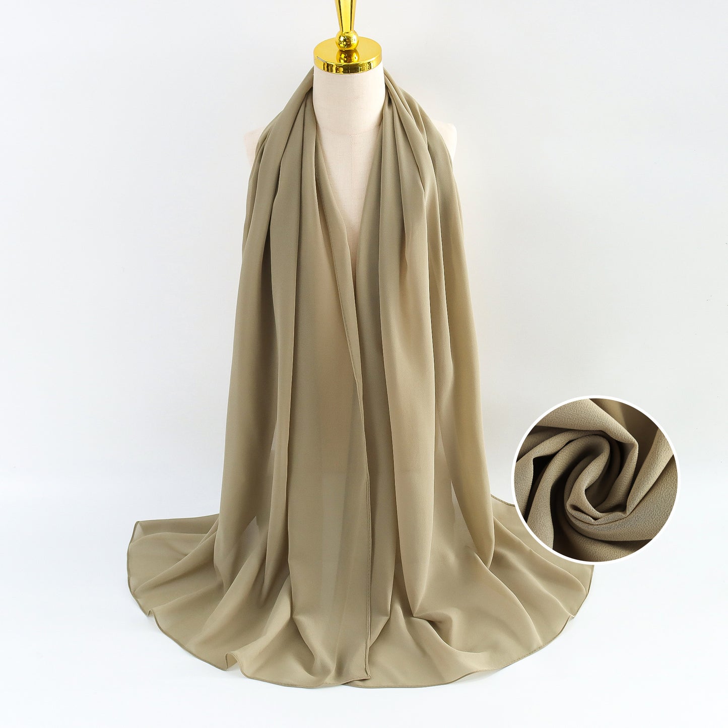 Women's Pearl Chiffon Solid Color Bubble Bag Scarfs