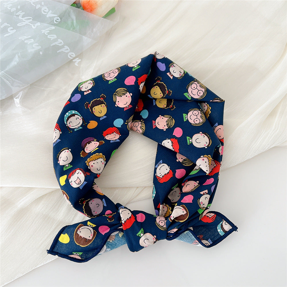 Women's Silk Summer Fresh Korean Style Artistic Scarfs