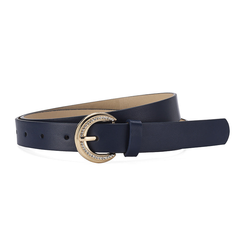 Women's Inlaid Gold Buckle Elegant Decoration Fashion Belts