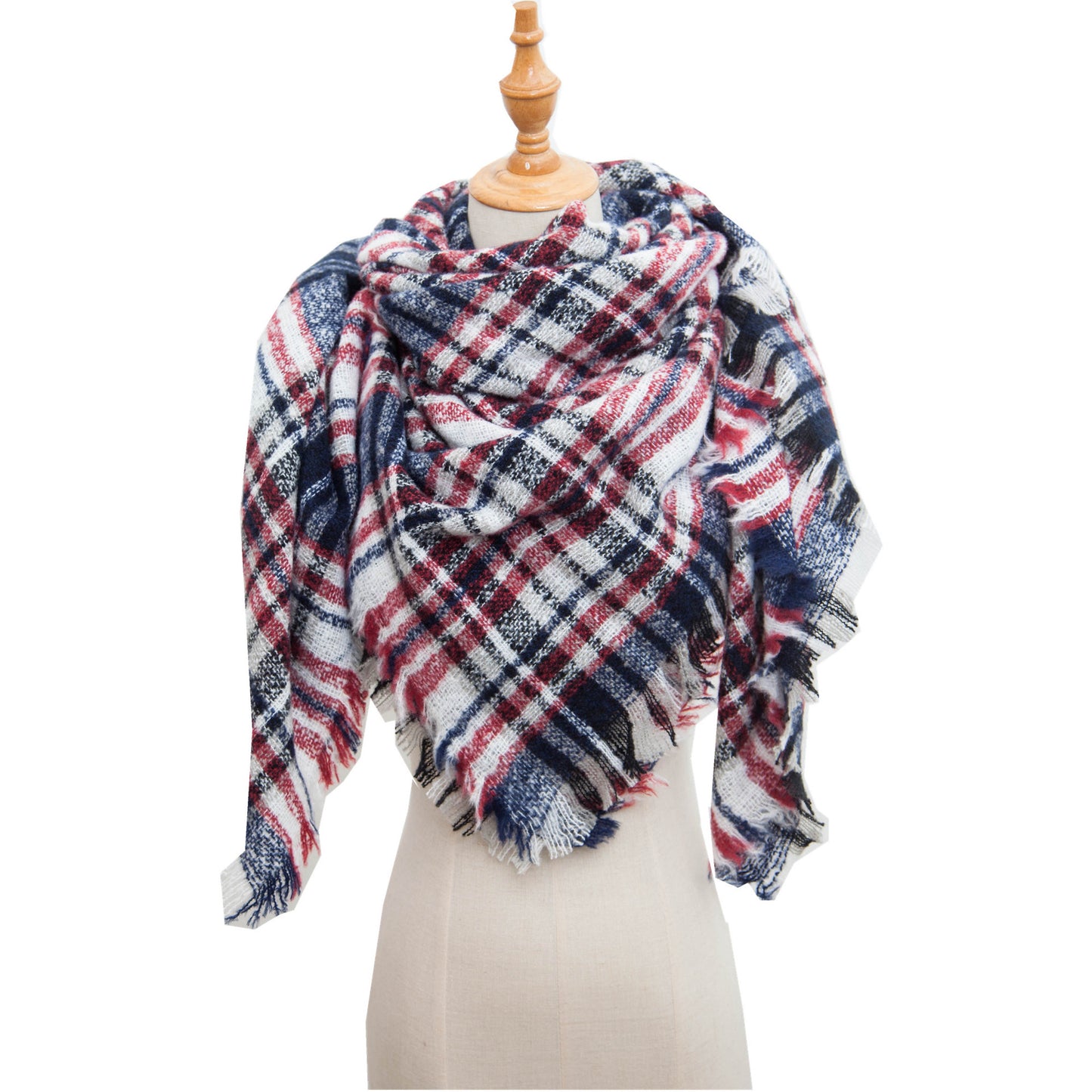 Versatile Source Shawl Large Plaid Triangle Scarfs