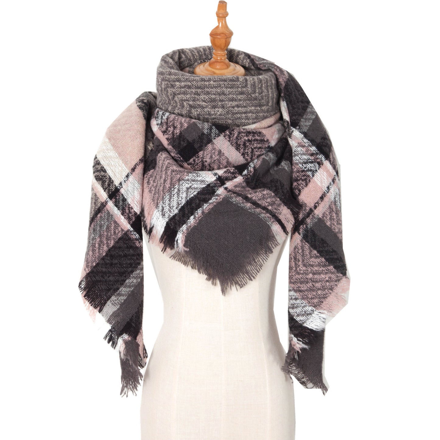 Versatile Source Shawl Large Plaid Triangle Scarfs