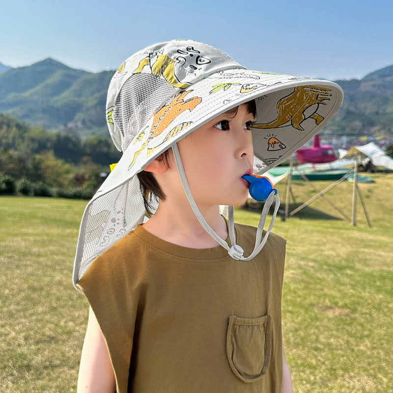 Children's Summer Cartoon Male Female Outdoor Protection Kids' Headwear