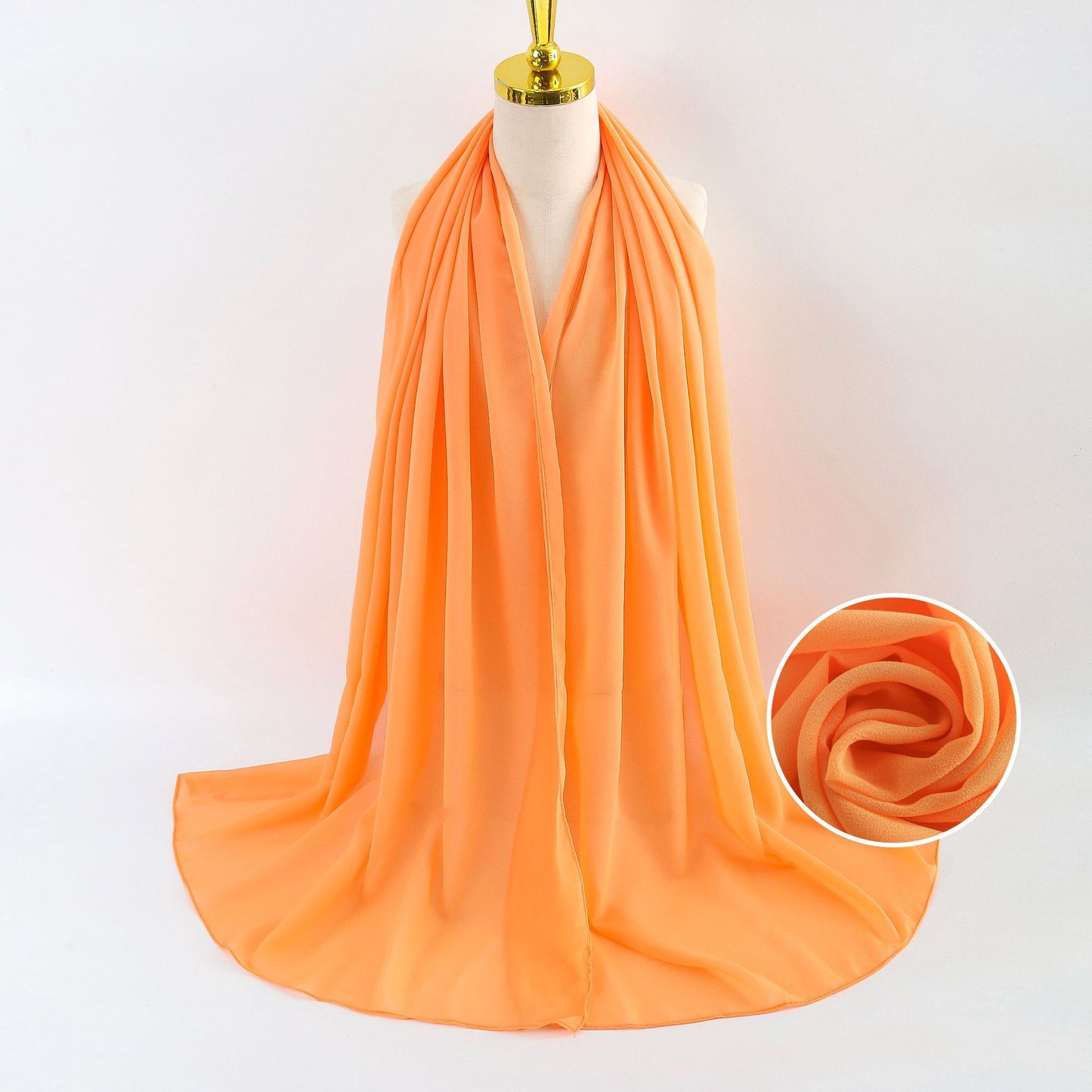 Women's Pearl Chiffon Solid Color Bubble Bag Scarfs