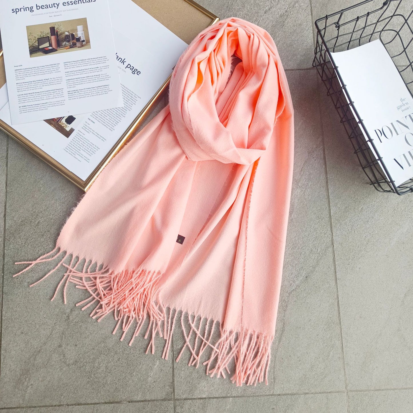 Women's Solid Color Korean Stylish Simple Versatile Scarfs