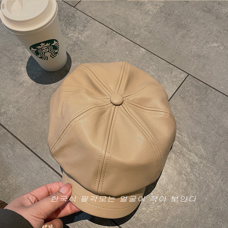 Women's Octagonal British Retro Beret Korean Style Hats & Caps