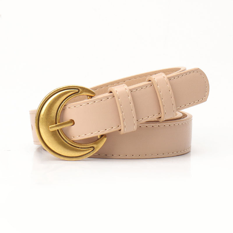 Women's Crescent Fashion Commuter Style Ancient Gold Belts