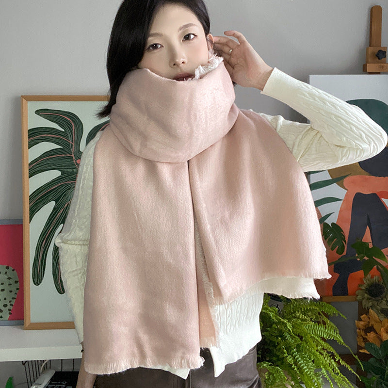 Women's Korean Fashion Couple Warm Sweet Trendy Scarfs