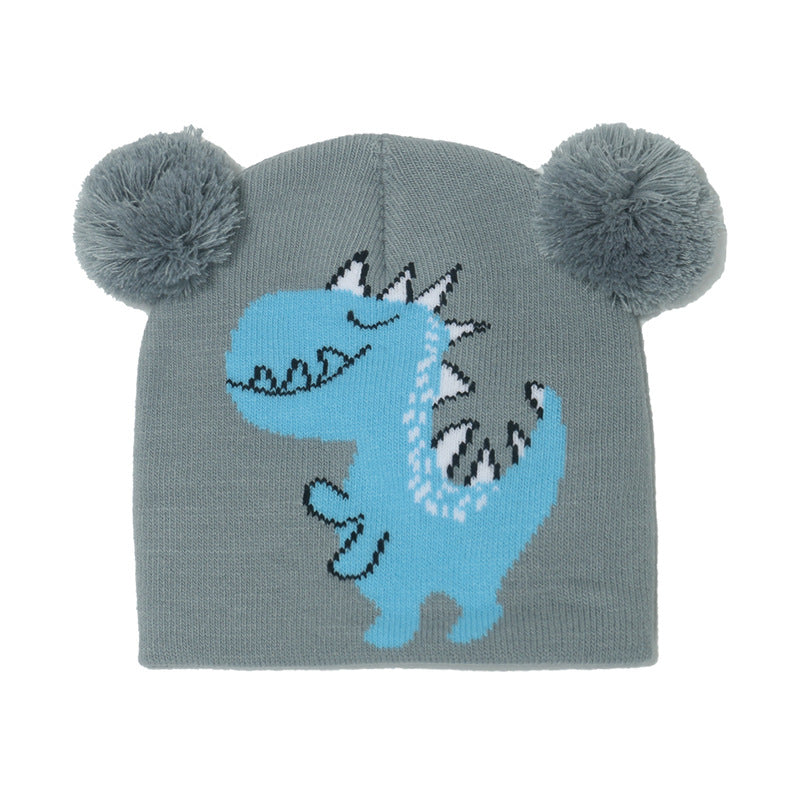 Children's Style Hat Knitted Woolen Boys Sleeve Kids' Headwear