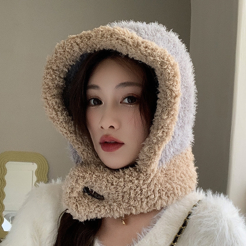 Women's Suit Cute Windproof Neck Ear Protection Warm Hats & Caps