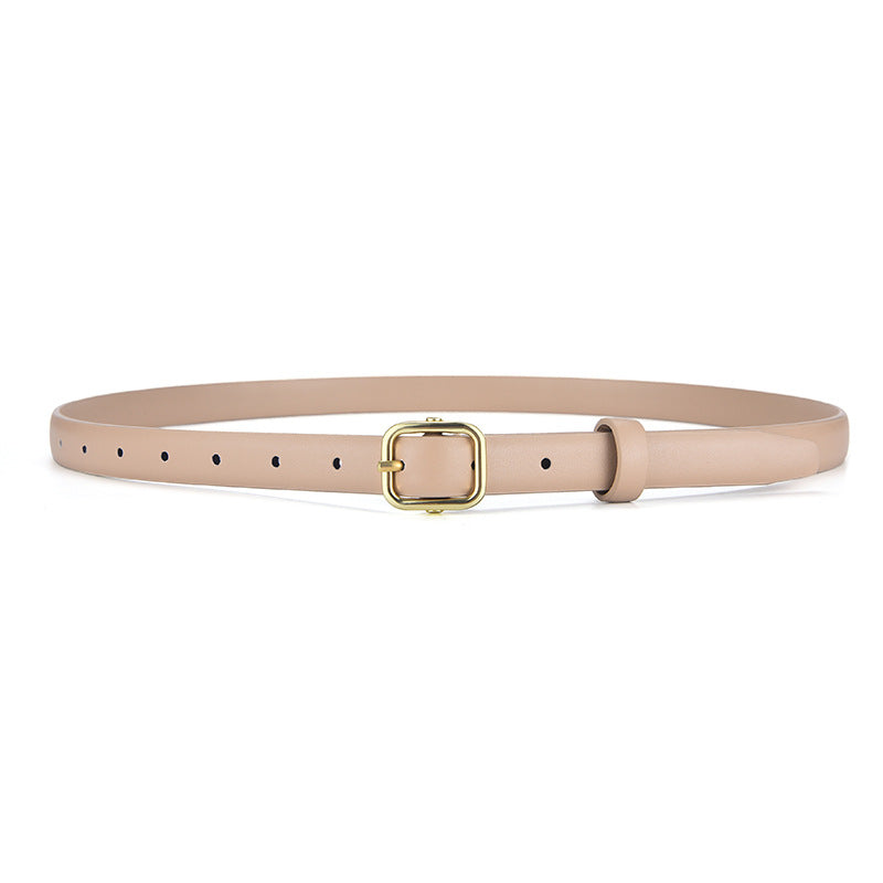 Women's Retro Simple Thin For Female Korean Style Cutting Edge Belts