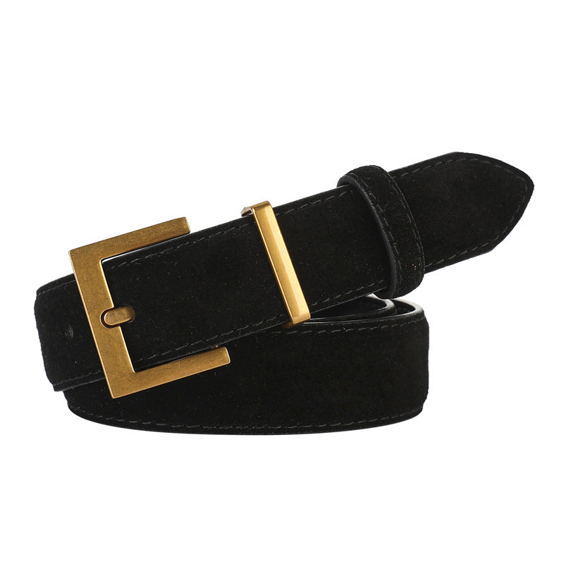 Women's Cowhide Leather Versatile Pin Buckle Decoration Belts