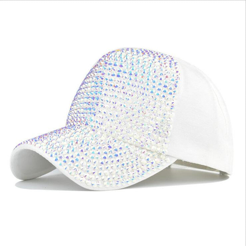 Women's Style Fashion Full Diamond Mesh Baseball Hats & Caps