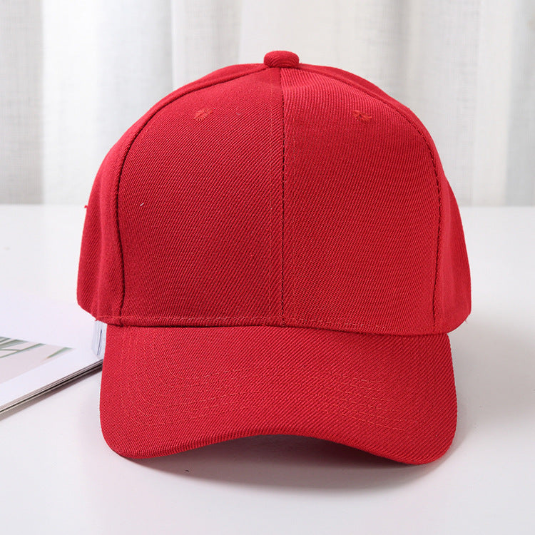 Women's & Men's Baseball Korean Style Color Pure Couple Hats & Caps