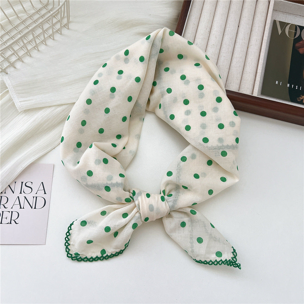 Women's Korean Style Small Square Towel Silk For Soft Scarfs