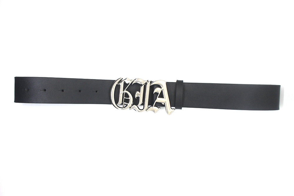 Trendy Retro Punk Distressed Letters Korean Belts