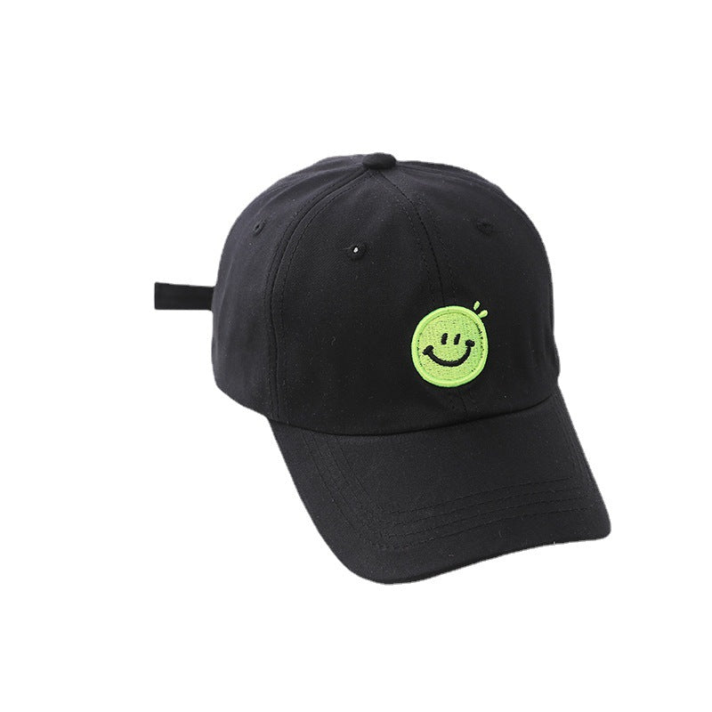 Children's Smiling Face Embroidery Simple Baseball Hat Kids' Headwear