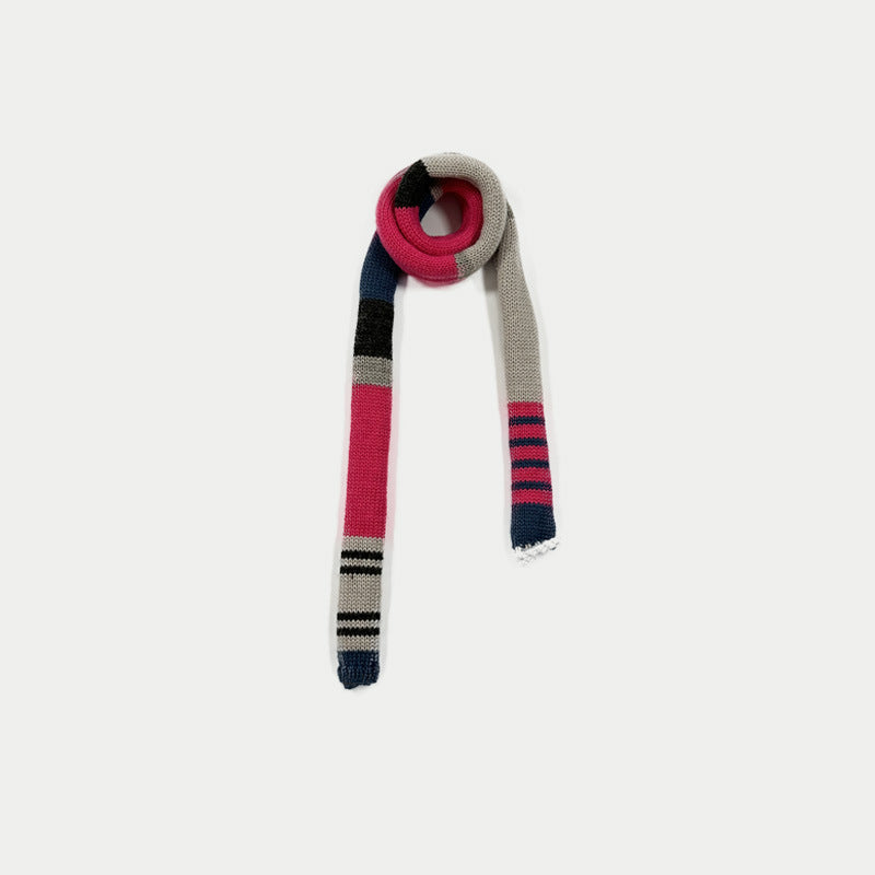 Women's Sausage With Wool Blend Color Matching Scarfs