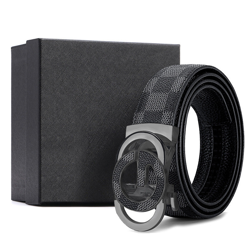 Men's Cowhide Automatic Buckle Gift Enterprise Leather Belts