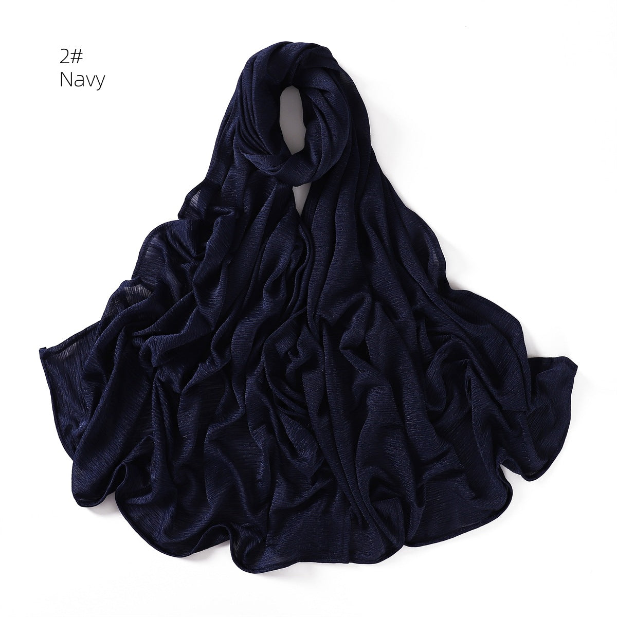 Women's Soft Solid Color Elastic Breathable Pleated Scarfs