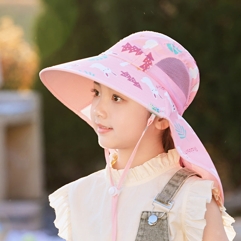 Children's Summer Cartoon Male Female Outdoor Protection Kids' Headwear