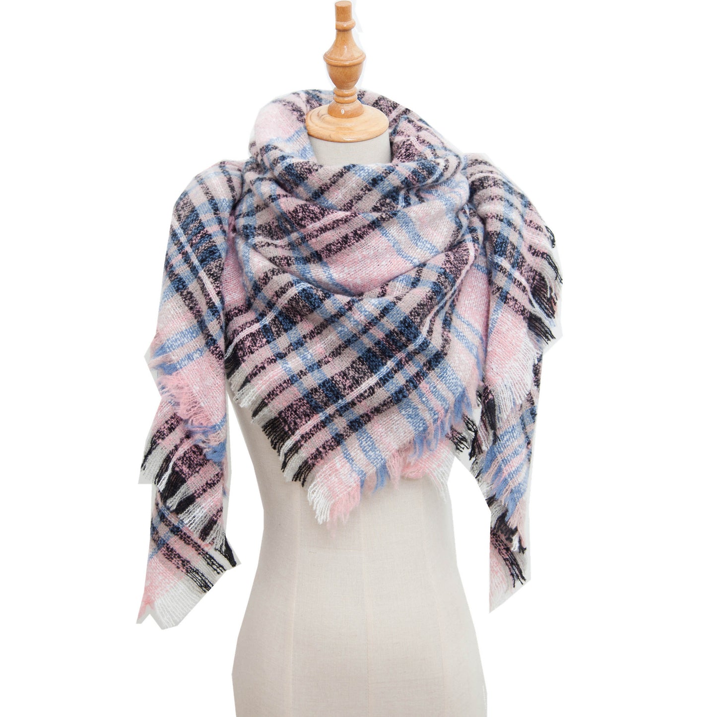 Versatile Source Shawl Large Plaid Triangle Scarfs