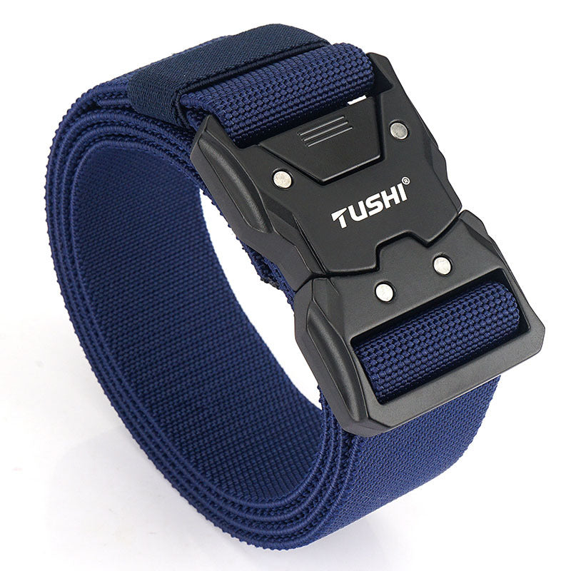 Men's Tactical Quick Release Buckle Elastic Stretch Leisure Cargo Outdoor Belts