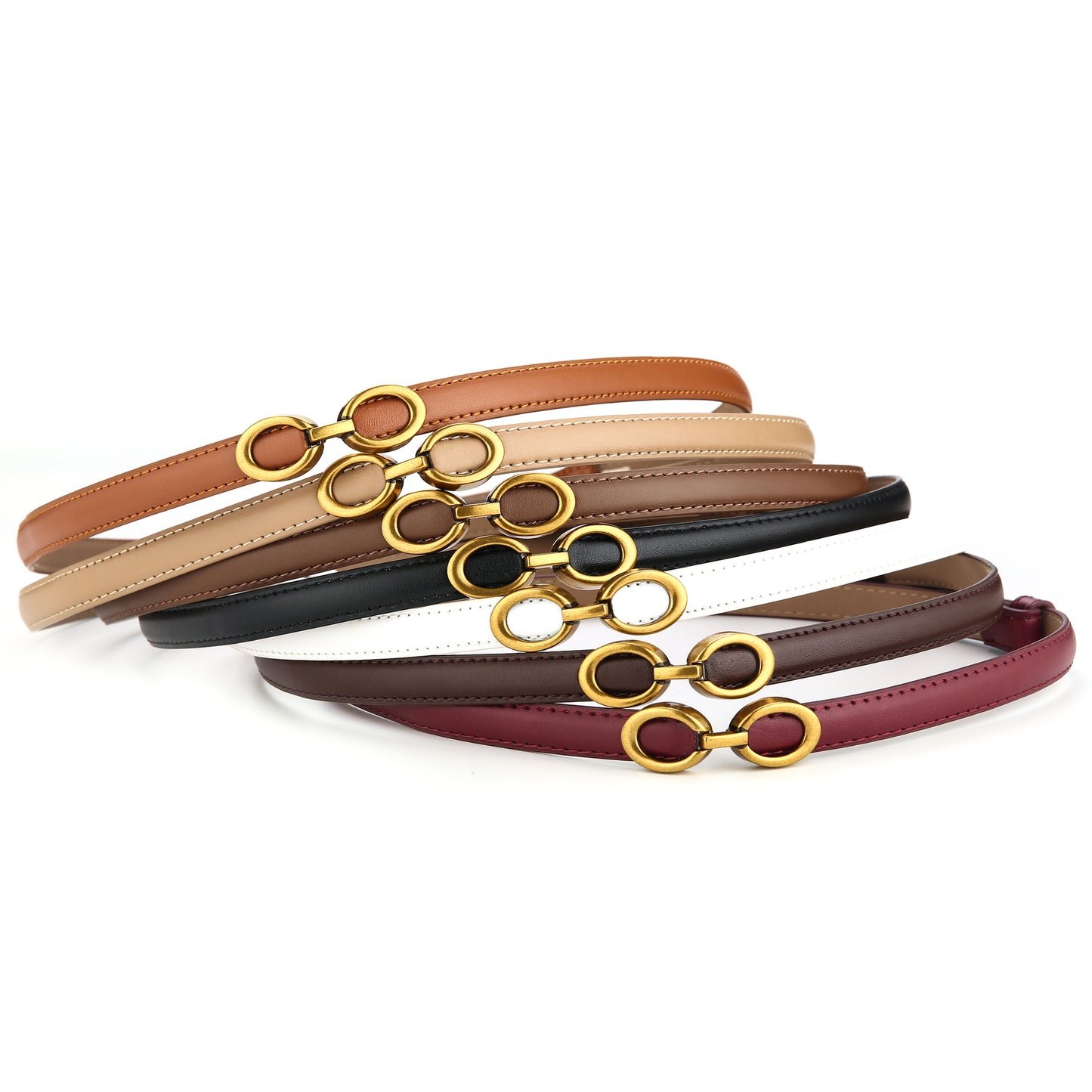 Women's Thin Genuine Leather Fashionable Autumn Fashion Decorative Suit Belts