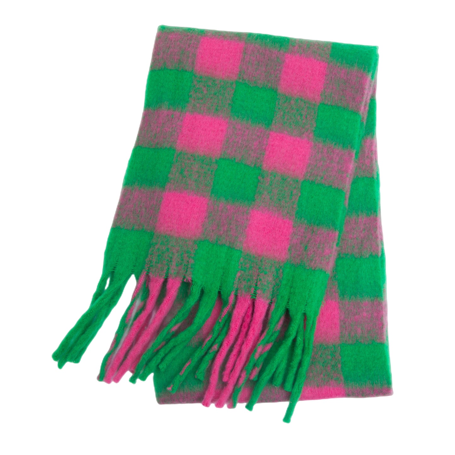 Women's Thick Color Thickened Double-sided Plaid Bib Scarfs