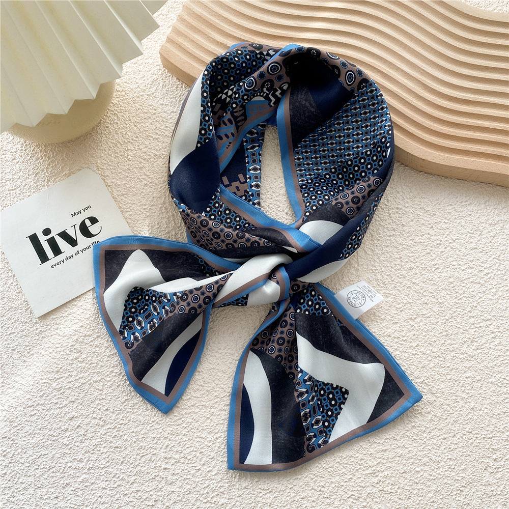 Women's Long Versatile Thin Decorative Ribbon Double-sided Scarfs