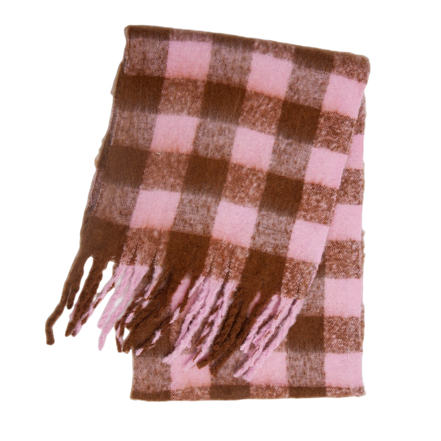 Women's Thick Color Thickened Double-sided Plaid Bib Scarfs