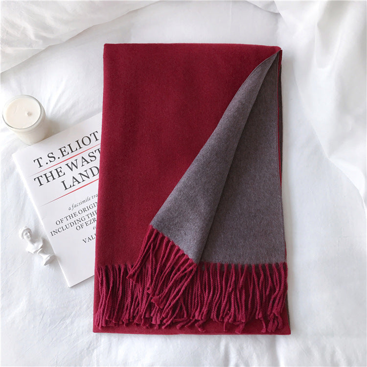 Women's Elegant Soft Double-sided Artificial Cashmere Shawl Scarfs