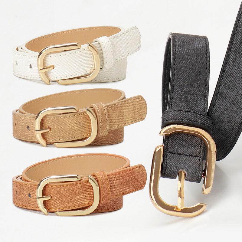 Women's Leather Fashion Jeans Strap Light Luxury Belts