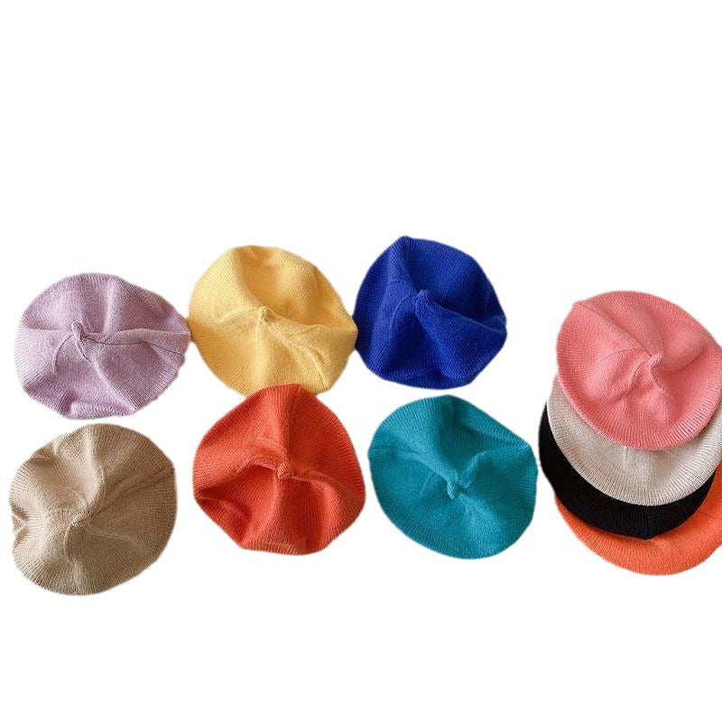 Children's Style Hat Korean Boys Candy Color Kids' Headwear