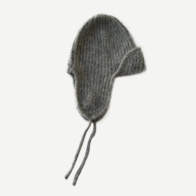 Women's Solid Color Pilot Knitted Earflaps Soft Hats & Caps