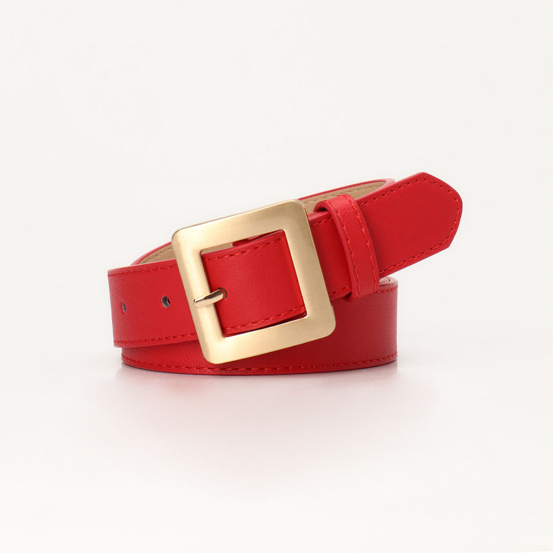 Women's Simple High-grade Square Buckle Fashion Korean Belts