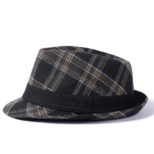 Men's British Style Billycock Plaid Hat Top Hats & Caps