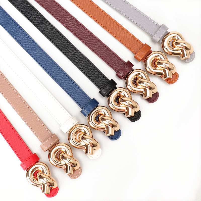 Women's Smooth Buckle Korean Style Simple Decorative Belts