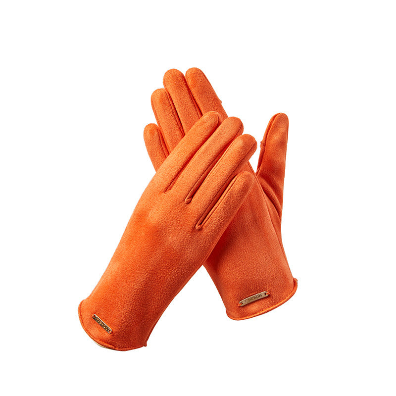 Women's Outdoor Sports Cycling Driving Elegant Fleece-lined Gloves