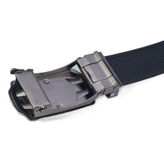 Men's On Leather Sports Car Good Luck Comes Automatic Belts