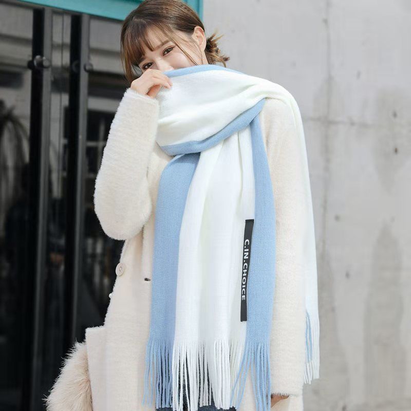 Women's Winter Korean Style Versatile Cute Thickening Couple Scarfs