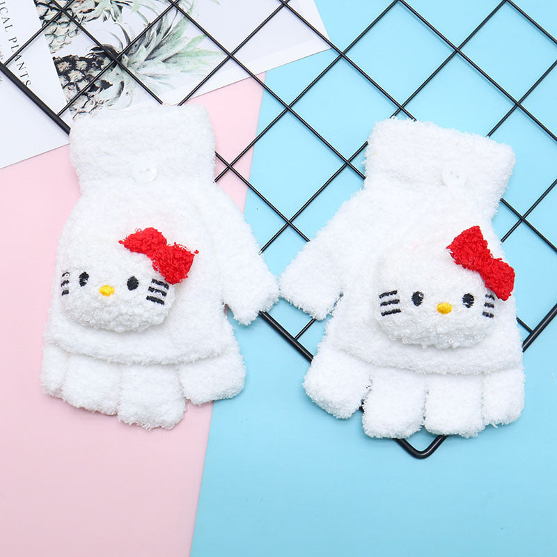 Flip Warm Cute Primary School Clow Gloves