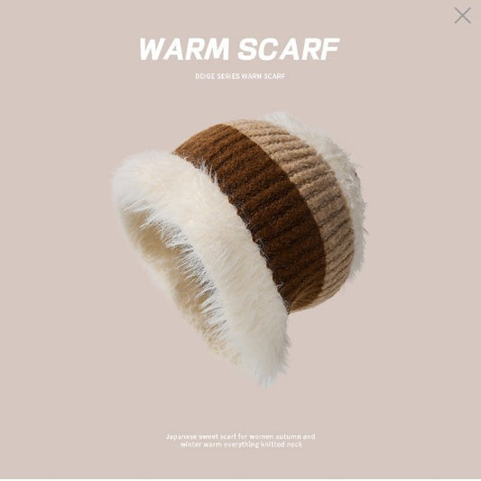 Women's Woolen Knitted Pile Style Beanie Plush Hats & Caps