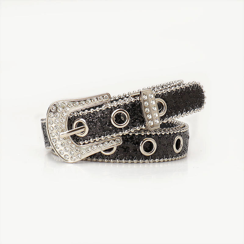 Women's Rhinestone Pin Buckle Trendy Unique Jeans Belts