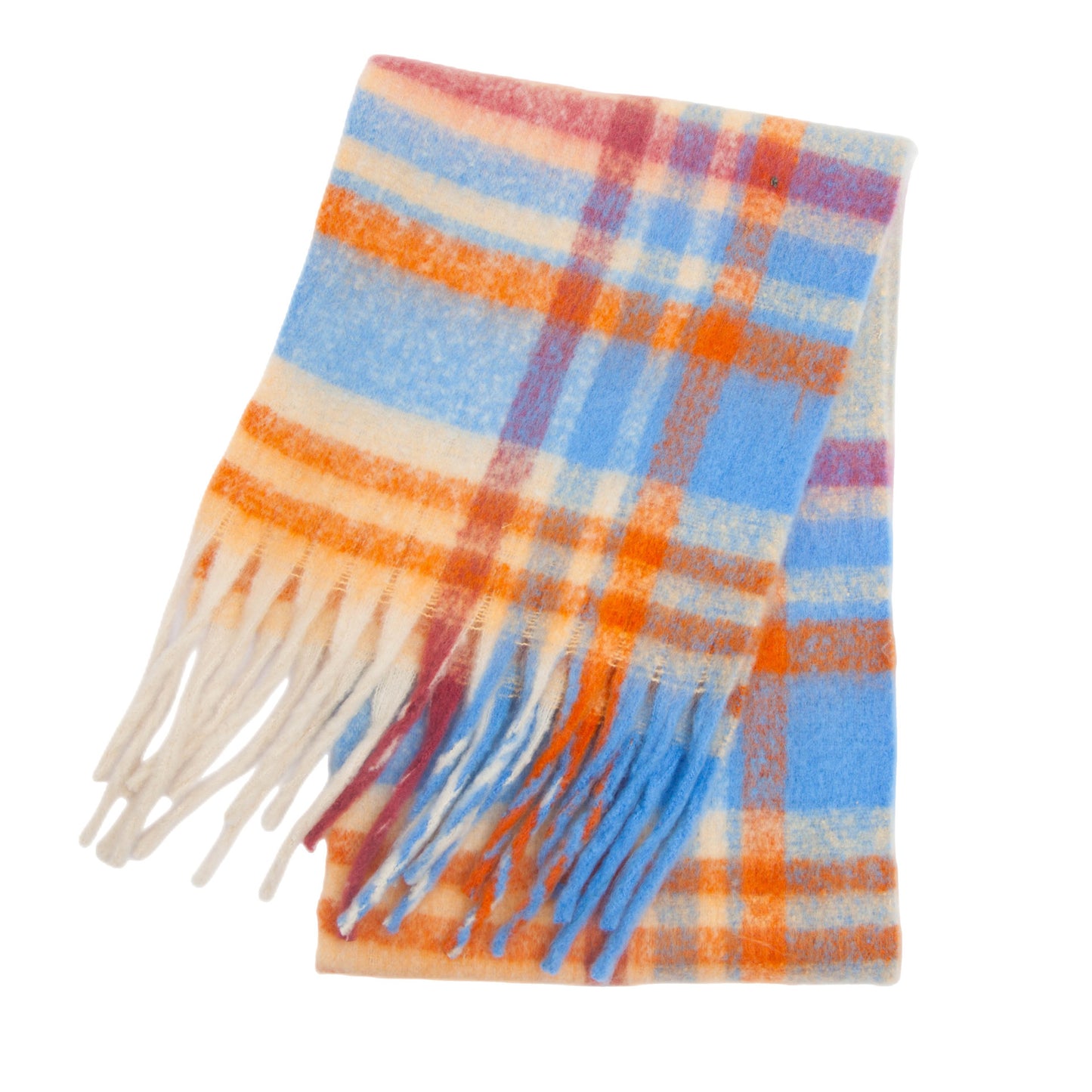 Women's Thick Color Thickened Double-sided Plaid Bib Scarfs