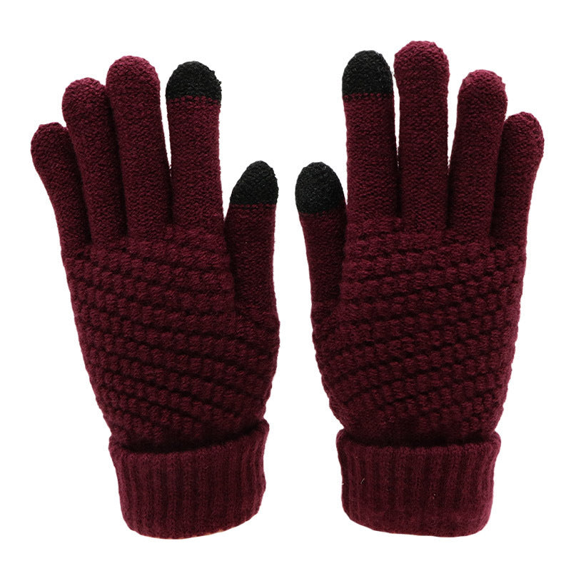 Women's Screen Knitted Winter Cold Protection Thickening Gloves