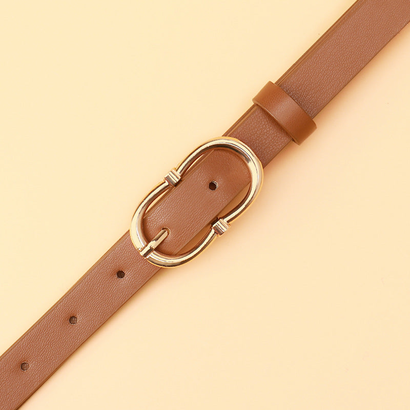 Women's Fashionable High-grade Alloy Pin Buckle Imitation Belts