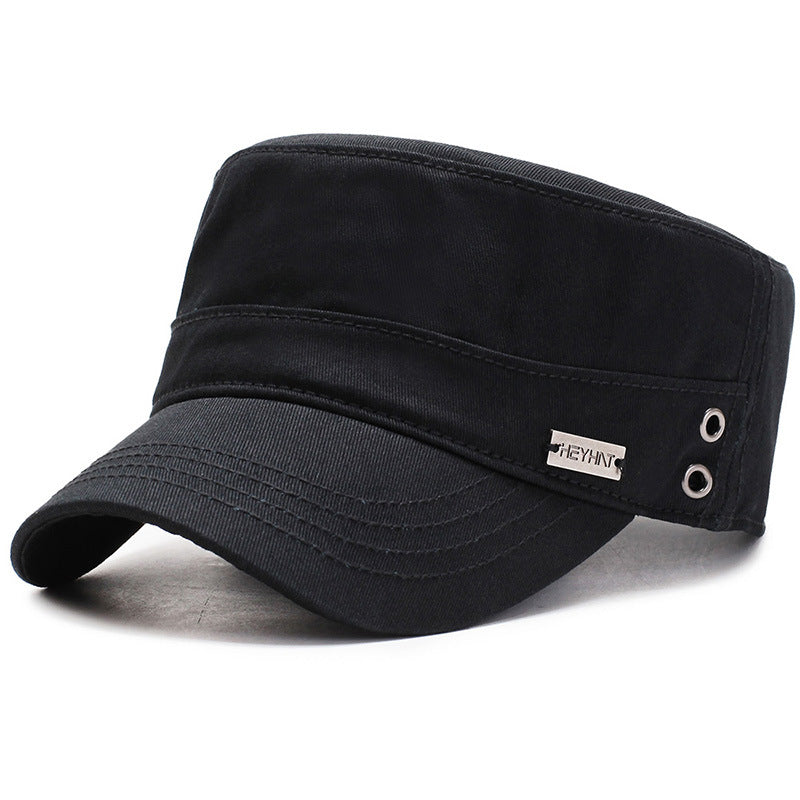 Men's Four Baseball Sun Hat Flat Top Military Hats & Caps